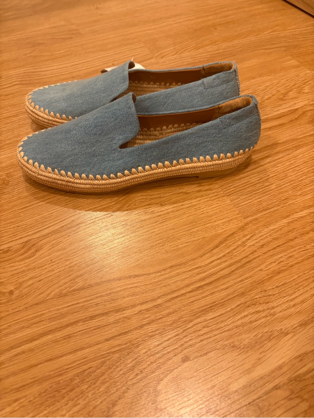 Robert Clergerie Light Blue Canvas Espadrille Loafers